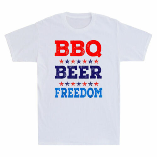 T-shirt regalo America Freedom Election birra festa Nevada e uomo barbecue negli Stati Uniti da uomo - Foto 1 di 7
