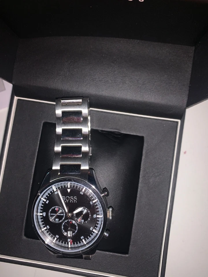 HUGO BOSS Hero Chronograph 43mm Edelstahlgehäuse mit Edelstahlarmband Armbanduhr - Bild 2 von 4