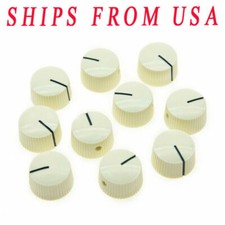 KAISH 10pcs Ivory Vintage Style Barrel Guitar AMP Amplifier Knobs fits Fender