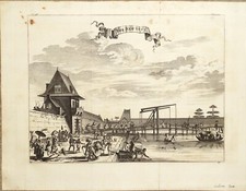 Antique Print JAKARTA NEW GATE, JAVA, INDONESIA, Original Engraving  1744.