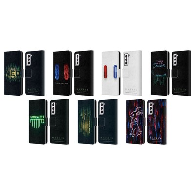 OFFIZIELLE THE MATRIX RESURRECTIONS KEY ART LEDER BUCHHÜLLE FÜR SAMSUNG HANDYS 4