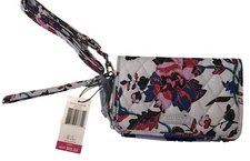 Vineyard Floral  3 in 1 Crossbody Wristlet RFID Wallet NWT Quilted Cotton