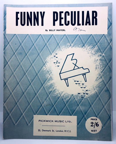 FUNNY PECULIAR - Billy Mayerl - 1957 UK Piano Solo sheet music - Rare