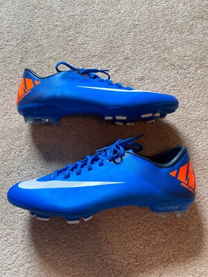 blue and orange nike cleats