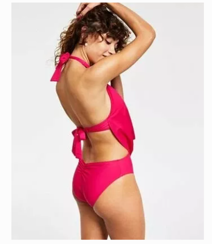 Bar III Womens RUBY Solid Cowlneck One-Piece Swimsuit Size XL  10872 - Bild 3 von 3