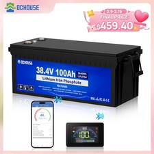 36V 100AH Golf Cart Lithium Battery Bluetooth APP  LCD Monitor Deep Cycle BMS