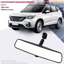 8in Rear View Car Interior Mirror Wide Angle Adjustable Clip On Safety Universal