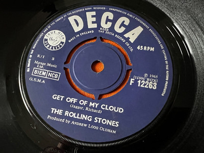 The Rolling Stones Get Off Of My Cloud 1965 UK 7'' Single EX