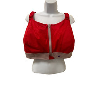 SHEFIT Plus Size Sports Bra High Impact Red Flex Wireless Front Zip Adjustable