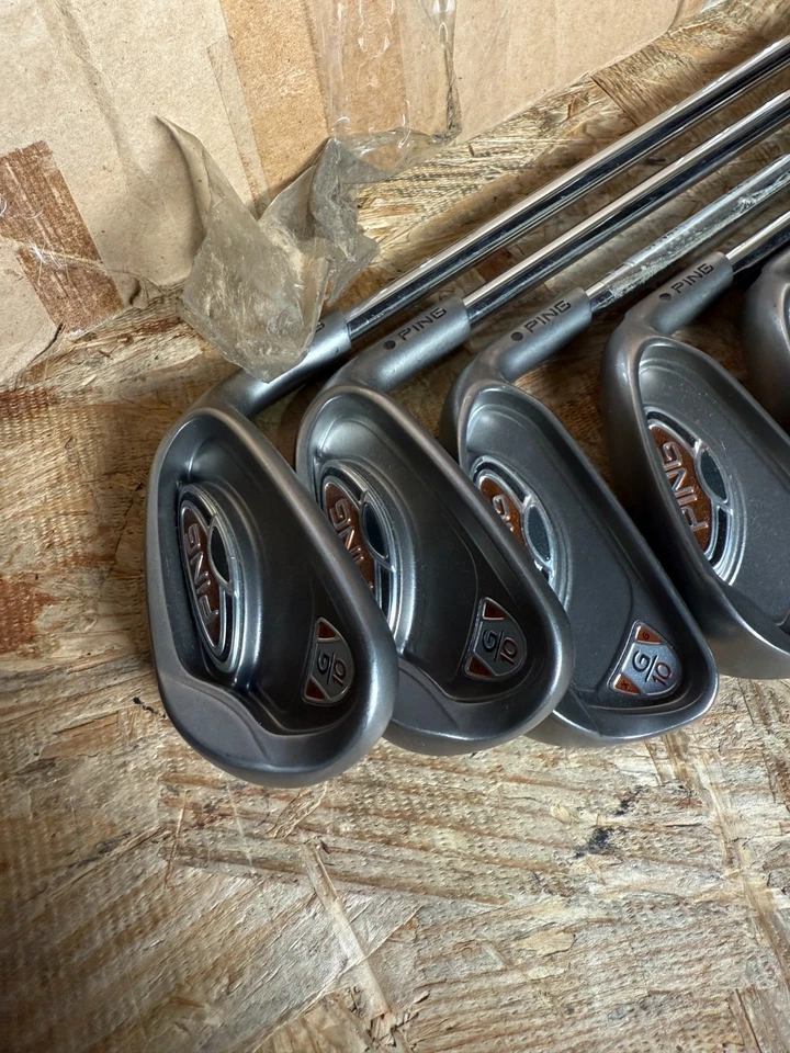 Juego de hierros de punto negro RH Ping G10 4-UW AWT varillas de acero flexibles regulares G-10 juego derecho Foto 2 de 4
