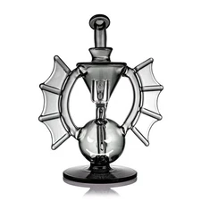 MJ Arsenal Halloween NOCTURNE BAT Water Pipe Limited Ed. 8.5" Boro Glass Glow