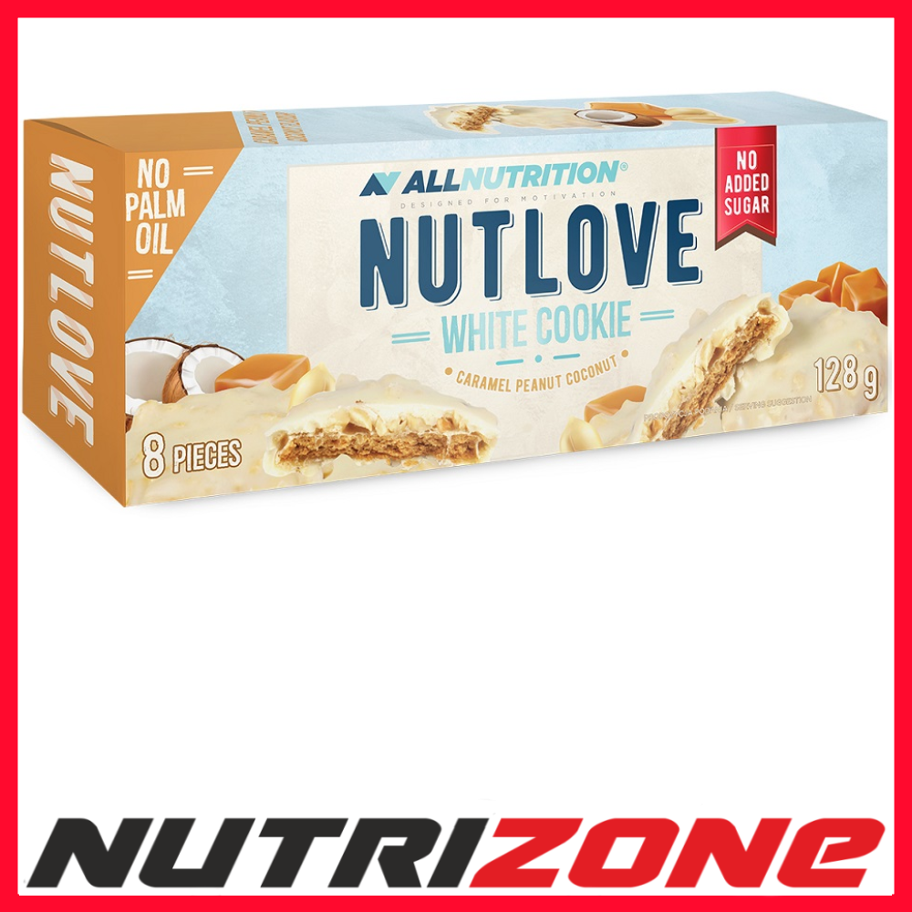Allnutrition Nutlove White Cookie, Caramel Peanut Coconut - 8 cookies