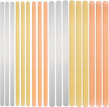 18Pack Aluminum, Brass and Copper Cuff Bracelet Blanks Deburred for Metal Stampi