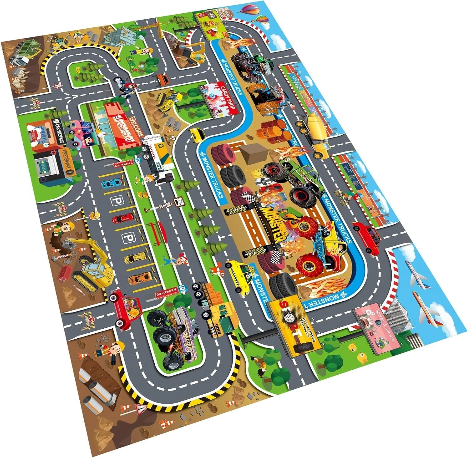 Kids Toy Dream Mat Monster Truck Activity Playmat, Multi Color Parent-Child I...
Opens in a new wind