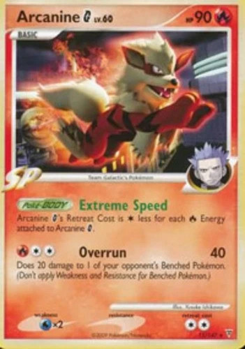 Heavily Played Arcanine [G] - 15/147 - Rare Pokemon Supreme Victors