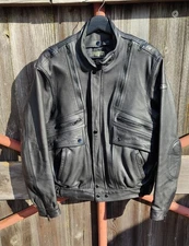 Hein Gericke Echt Leder Leather Motorcycle Jacket With Removable Liner Size 44