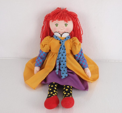 Merry Andrew Toys Plush Doll 1992 Renee Graef 16 Inch Red Yarn Hair