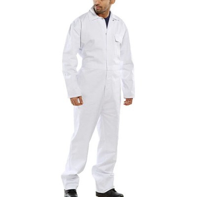 Cotton Drill Boilersuit CDBSW Pre-Shrunk 250 g/m² Baumwolle Overall Taschen weiß