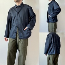 Soviet NOS vintage French workwear black cotton work chore utility jacket size M