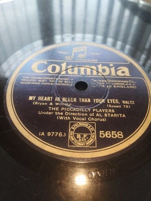 Columbia My Heart Is Bluer Than Your Eyes Piccadilly Players 5658 78RPM A9776