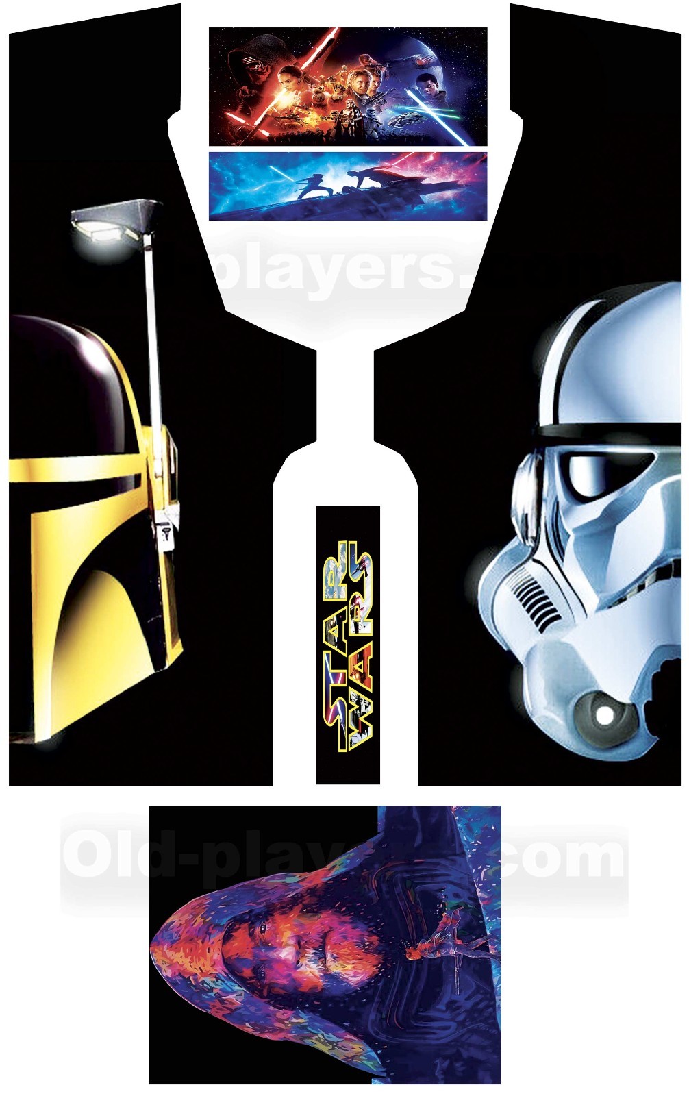 Stickers Star Wars Modèle 7 pour borne d'arcade rétro en vinyle mat