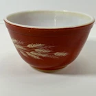Vintage Pyrex Orange Autumn Harvest Wheat #401 750 mL Mixing Nesting Bowl