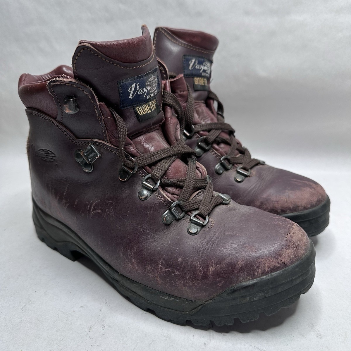 ととと Vintage Vasque Gore Tex Sundowner Skywalk Leather Hiking Boots 8
