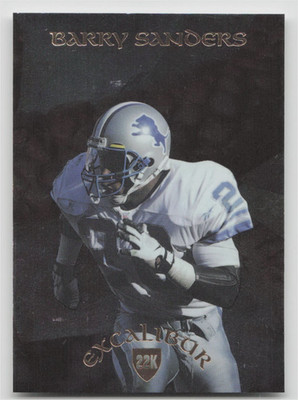 1997 Collector's Edge #05 Barry Sanders Excalibur 22k Gold Parallel 1090/2000