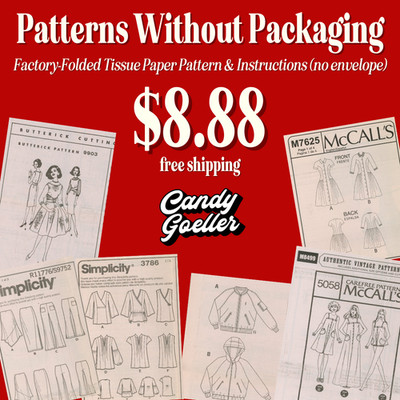 NO ENVELOPE Butterick, McCall's & Simplicity Sewing PATTERNS WITHOUT PACKAGING