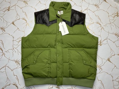 New Tecovas Men Western Puffer Vest Gilet Olive Drap New Tecovas Men Western Puffer Vest Gilet Olive Drap