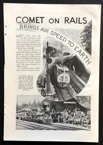 Union Pacific M-10000 Streamline Flyer 1935 train coach pictorial