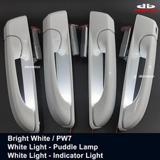 2012-2018 Dodge Ram Front Rear Door Handle With White Led Bright White Pw7
