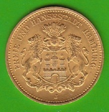 Münze Gold Hamburg 5 Mark 1877 besser als vz sehr hübsch nswleipzig