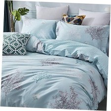 Coastal Beach Bedding Set 100 Cotton Duvet Cover Set Reversible Zipper King