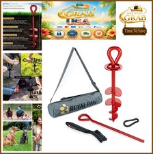 Heavy Duty Dog Tie Out Stake 210 lbs Stainless Steel Spiral Anchor for Large
