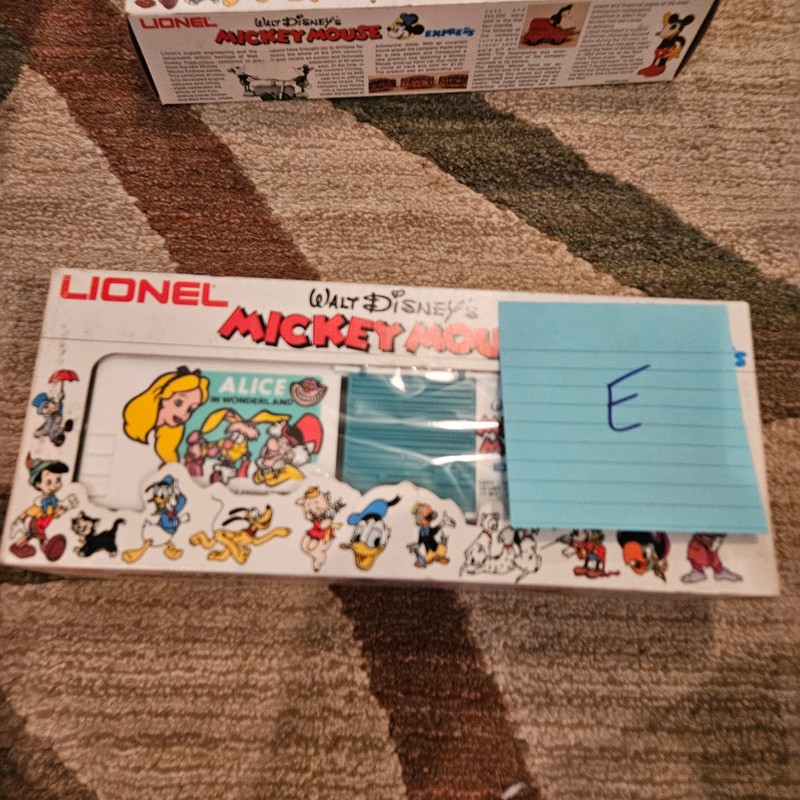 Lionel 6-9670 Alice in Wonderland Walt Disney 1977 Box Car. MINT IN BOX