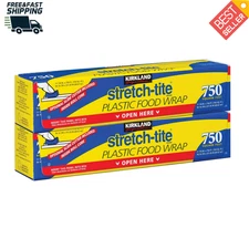 Kirkland Signature Stretch-Tite Plastic Food Wrap 2X 750 sq ft (11-7/8")