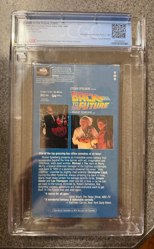 Back to the Future (VHS, 1994) McDonalds Promo, Sealed CGC Graded 9.6 A+ - Image 2 of 4