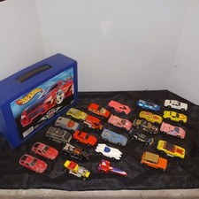lot of 24 1970's '80's Hot Wheels Some Blackwall Cars Trucks Case