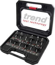 Trend 12 Piece Router Cutter Starter Set, 1/4 Inch Shank, Tungsten Carbide Tipp