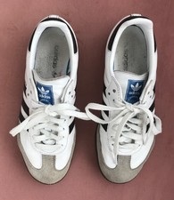 Women’s Adidas SAMBA white trainers, size UK 5