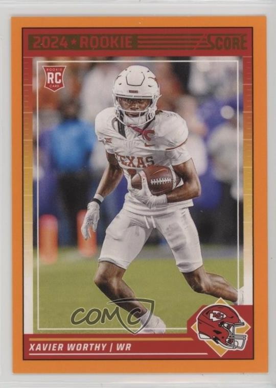 2024 Score Rookies Orange Xavier Worthy #324 Rookie RC 0q3