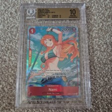 One Piece English Nami OP01-016 Romance Dawn Errata  Alternate Art BGS 10