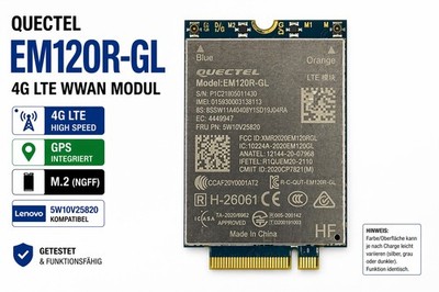Lenovo 4G LTE WWAN Modem Quectel EM120R-GL T14 Gen 2 P14s Gen 2 T15 Gen 2 #W10