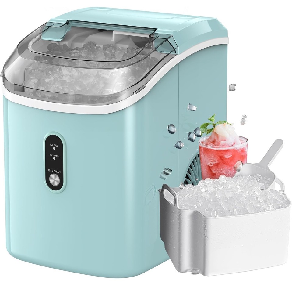 Ice Maker Countertop Pellet/Bullet Ice Machine Self-Cleaning Function ...