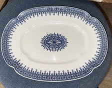 RARE Royal Worcester Blue Transferware Servin...