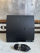 Sony PlayStation 3 PS3 Slim Console CECH-2001A W/Power Cord Tested and Reset