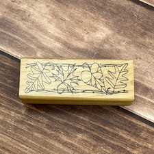 INKADINKADO 96174-LL FALL AUTUMN LEAVES WOOD MOUNTED RUBBER STAMP