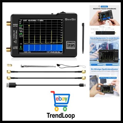 Seesii Spektrumanalysator - 2,8 Zoll Spectrum Analyzer 100 kHz - 960 MHz Eing...