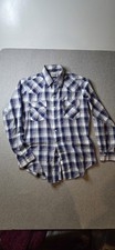 Vintage 70s 80s Levi Paper Thin Button Up Plaid Western Shirt Men's Size M